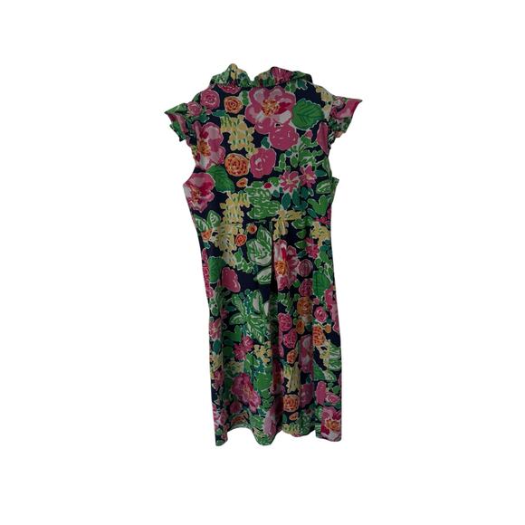 Lilly Pulitzer Bright Florals on Navy Clare Dress Size M - Picture 3 of 4